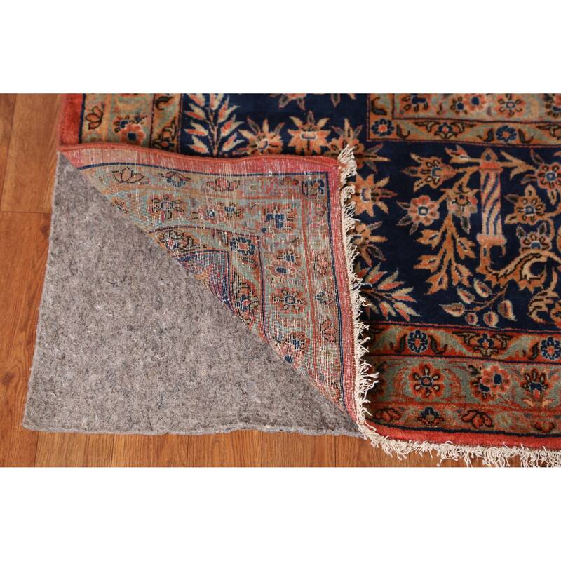 Pre-1900 Antique Vegetable Dye Manchester Kashan Persian Large Rug - 10'3" x 16'3"