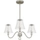 preview thumbnail 3 of 5, McKinney 3-Light Brushed Nickel Chandelier