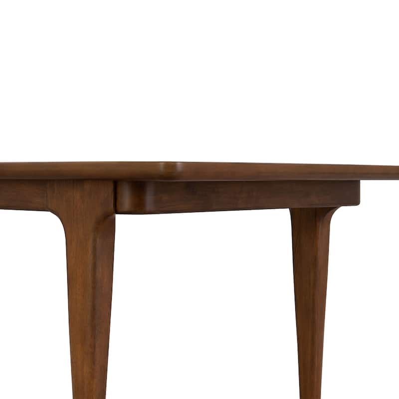Furniture of America Forma Mid-Century Modern 5-Piece Walnut Solid Wood Dining Set