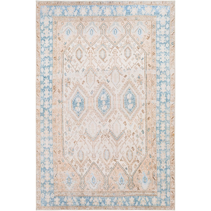 Livabliss Laelueia Traditional Medallion Machine Washable Area Rug