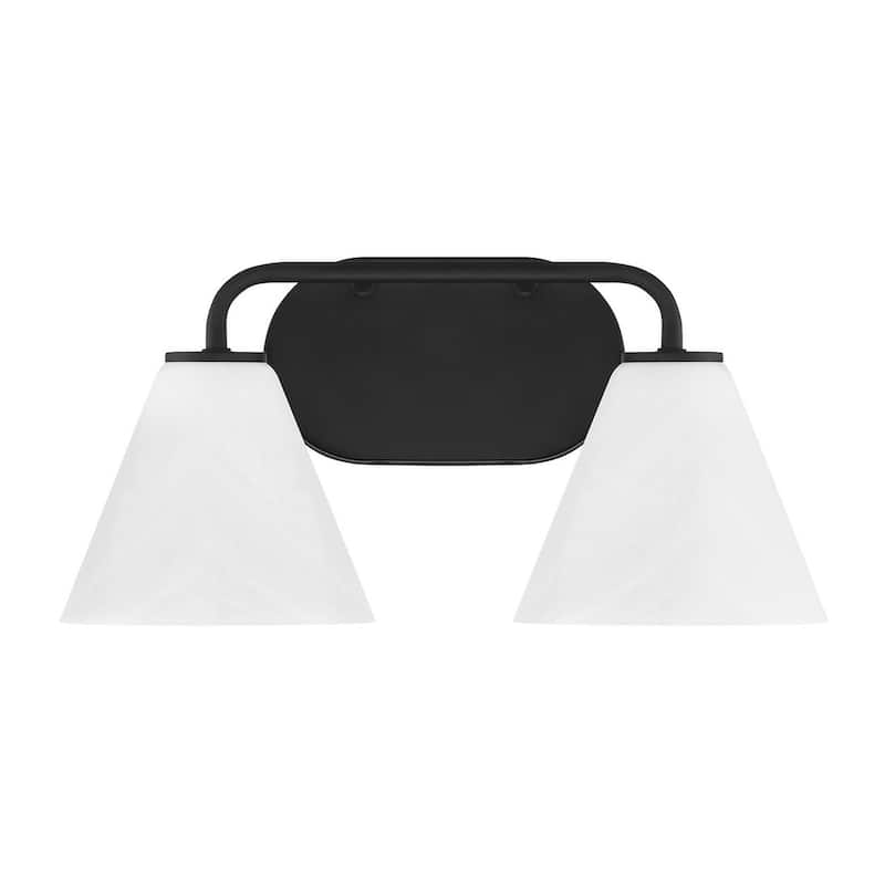 Blair Two Light Bathroom Vanity - Matte Black