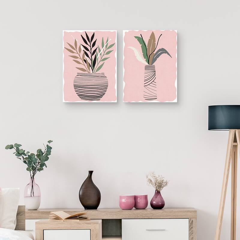 Wired Palm I, Wired Palm II by Daniela Santiago Canvas Art Prints