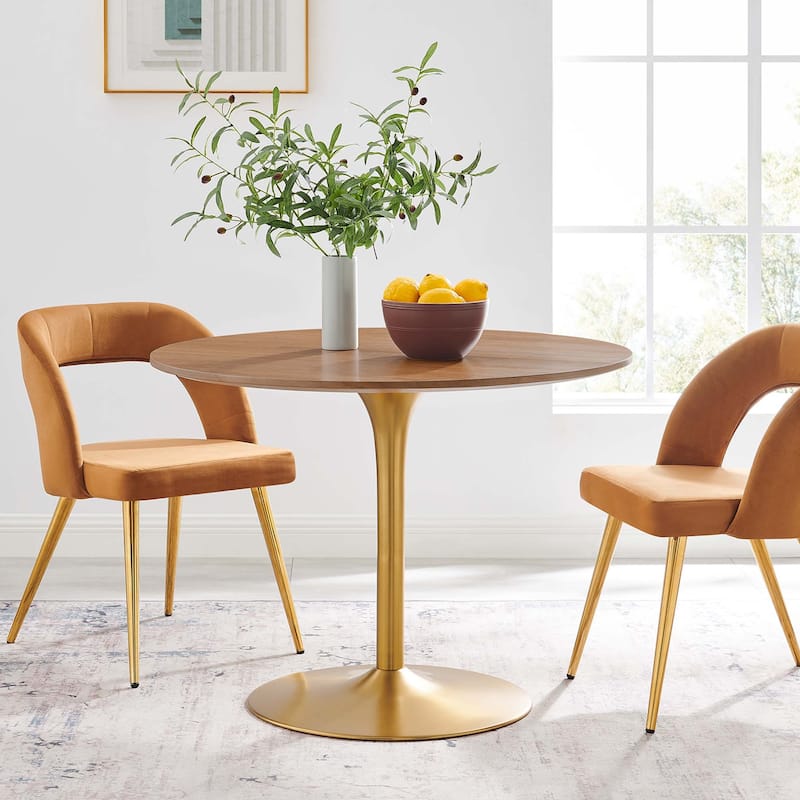 Pursuit 40" Dining Table - Walnut Gold