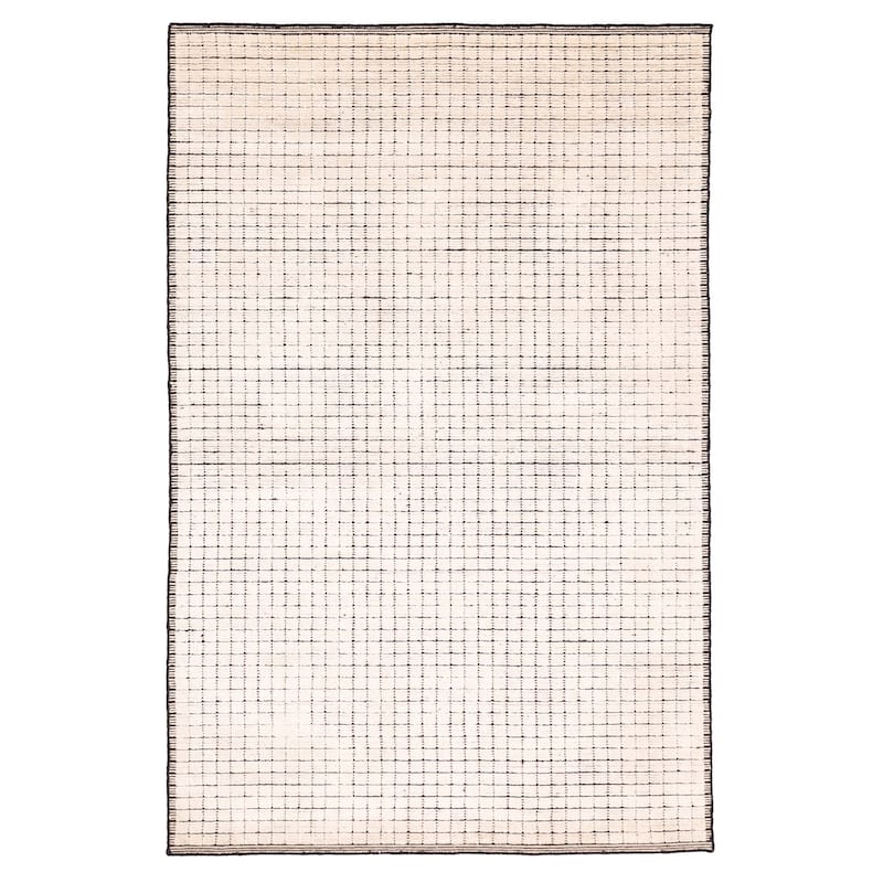 ECARPETGALLERY Hand Loomed Ananda Ivory Silk Rug - 5'6 x 8'5