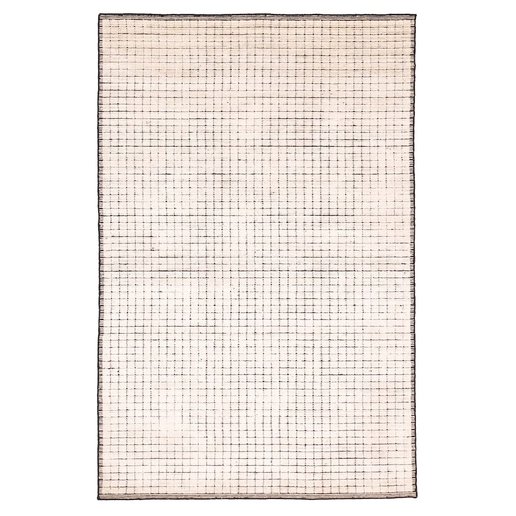 ECARPETGALLERY Hand Loomed Ananda Ivory Silk Rug - 5'6 x 8'5