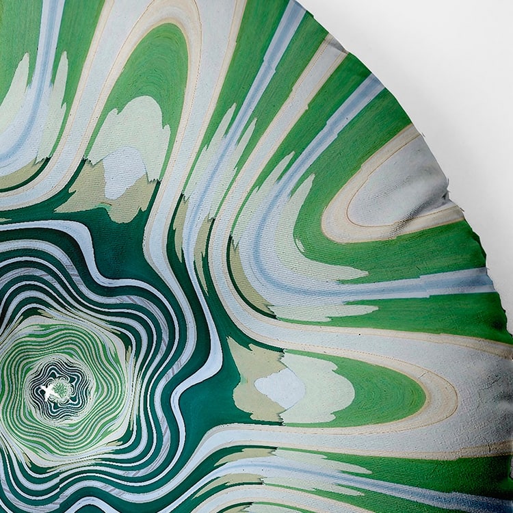 Bohemian & Eclectic Frog's Eye Design Tufted Floor Pillow