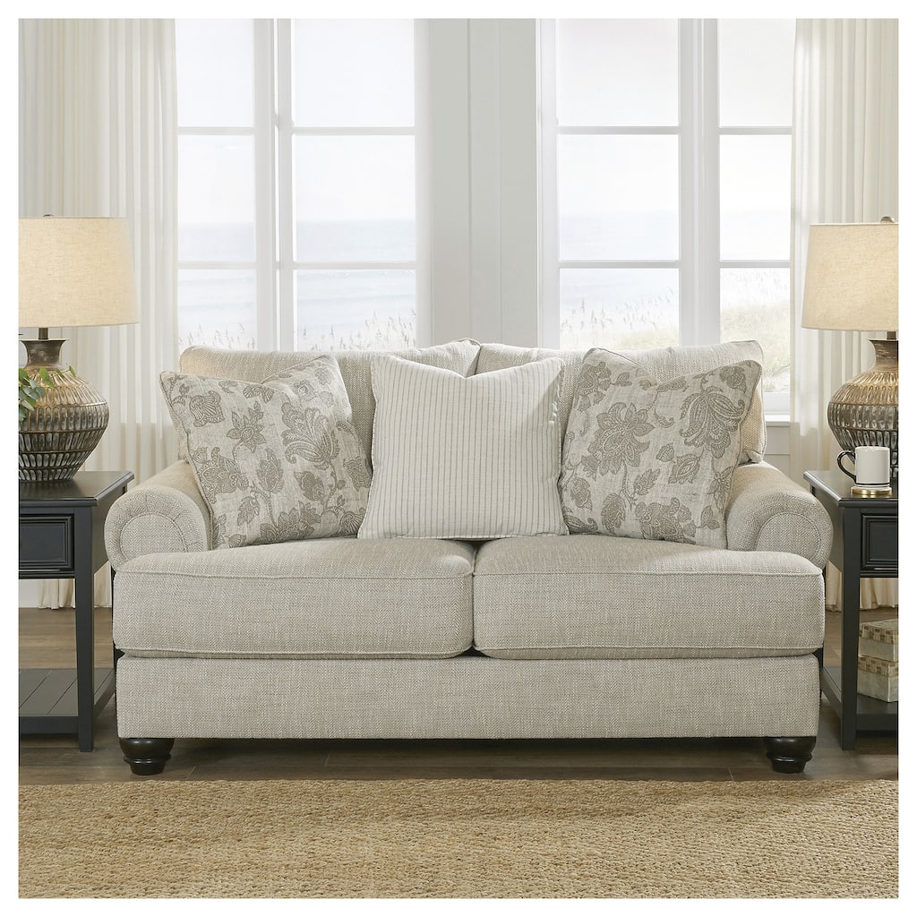 Signature Design by Ashley Asanti Gray Loveseat - 71"W x 44"D x 40"H