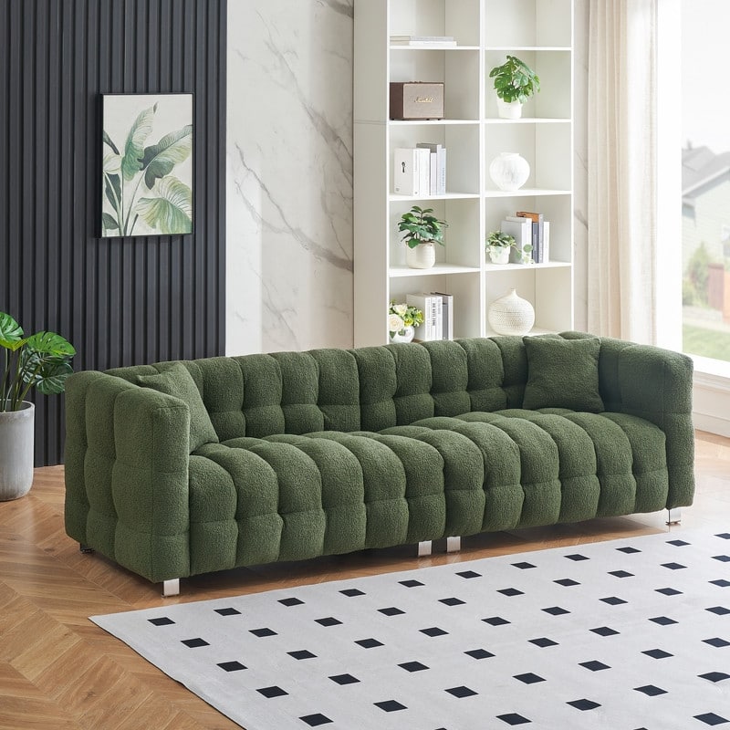 102'' Velvet Sofa Large Sofa（New）