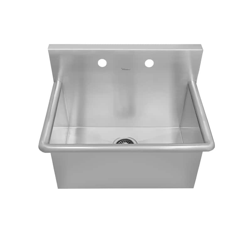 25" Brushed Stainless Steel Commercial Drop-in or Wall Mount Utility Sink