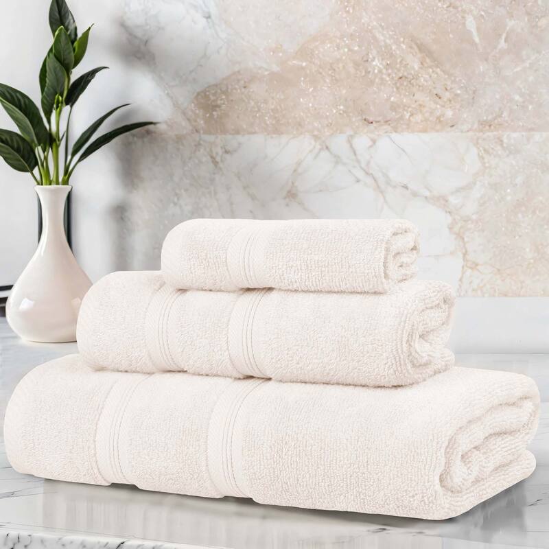 Superior Smart Dry Zero Twist Cotton 3-Piece Assorted Towel Set