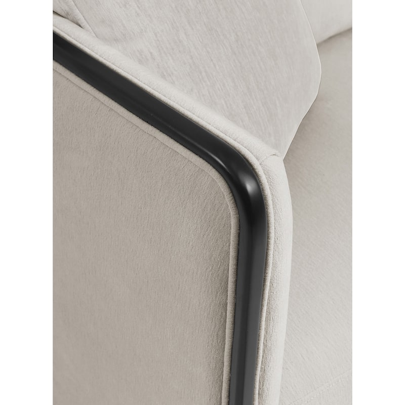 Contemporary Taupe Finish High Density Foam Sofa 1pc