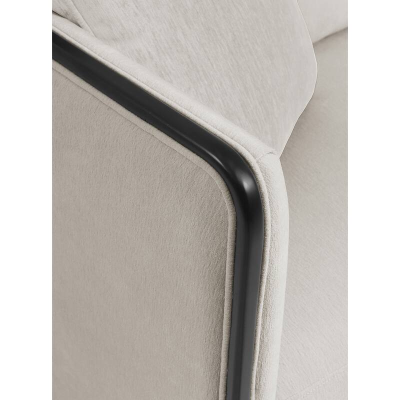 Modern Taupe Finish 1PC Loveseat High Density