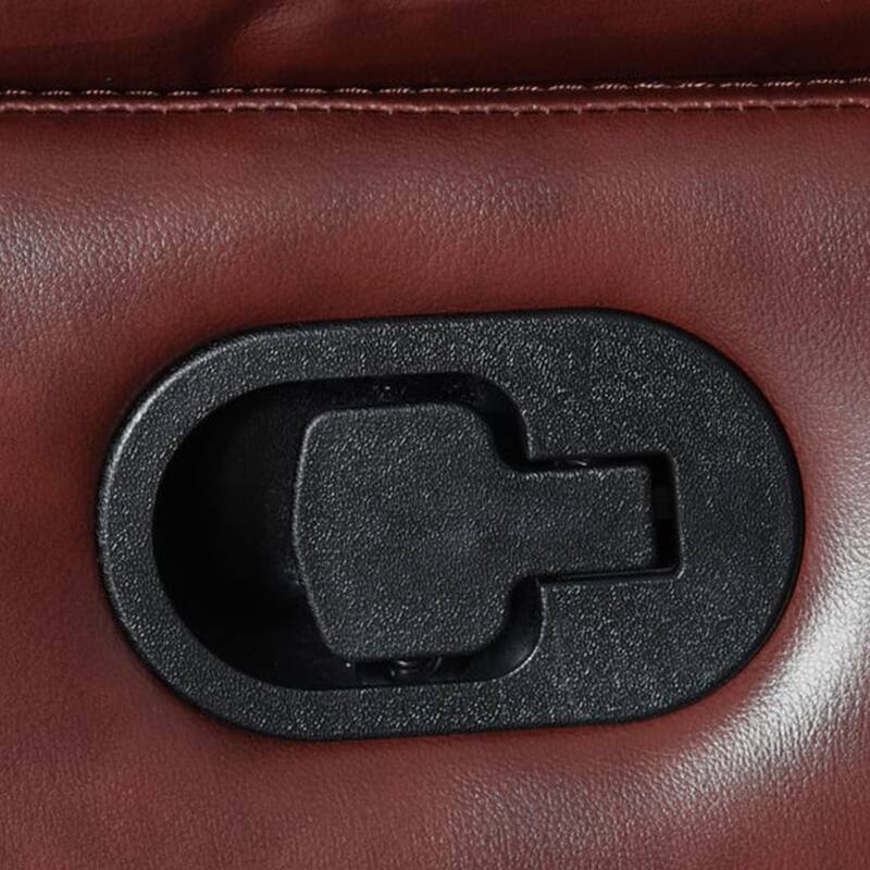 Synthetic Leather Upholstered Manual Motion Sofa