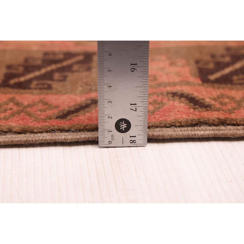 ECARPETGALLERY Hand-knotted Melis Vintage Dark Copper Wool Rug - 5'0 x 12'6