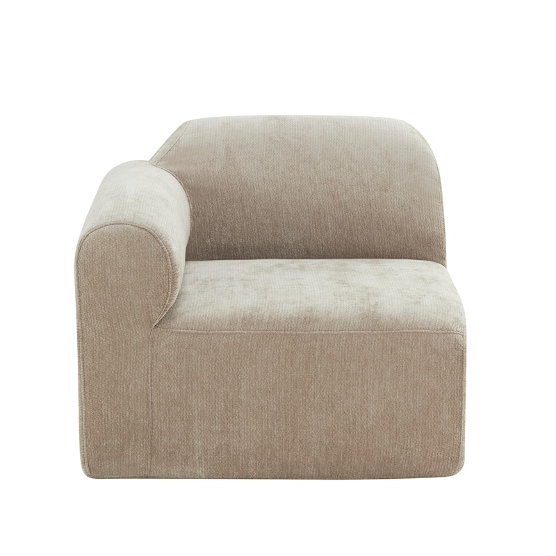 Christopher Knight Home - Modern Upholstered Curved Sectional Sofa with Deep Seat Ottoman