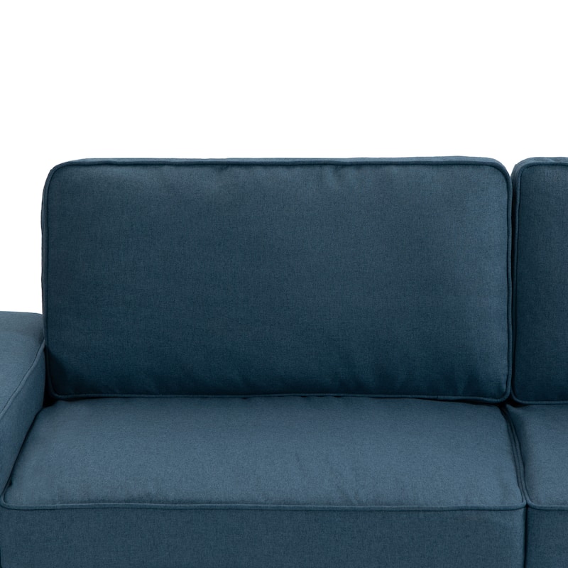 Modern 80" Upholstered Fabric 3-Seater Sofa