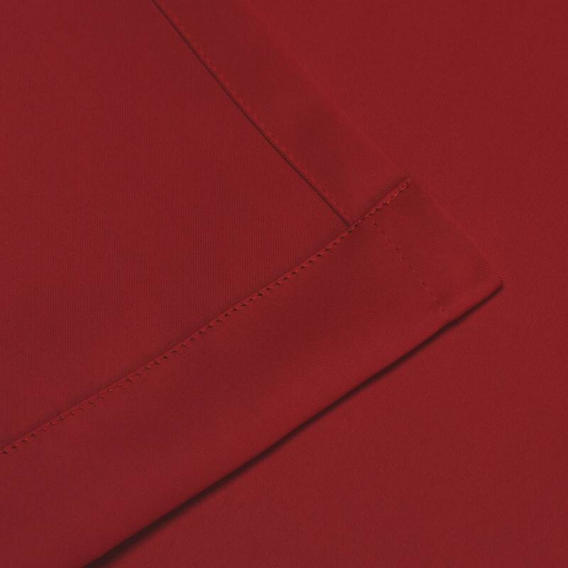 Superior Solid Machine Washable Room Darkening Grommet Blackout Curtains, Set of 2