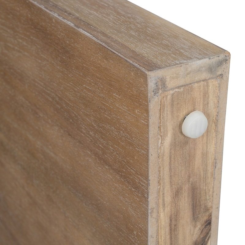 Entryway Table Console Table with Fluted 2-Drawer Rustic Sofa Table