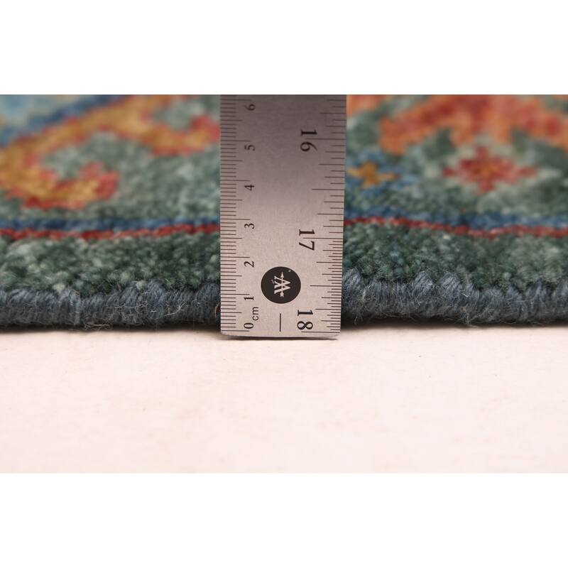 ECARPETGALLERY Hand-knotted Peshawar Ziegler Dark Green Wool Rug - 6'0 x 7'10