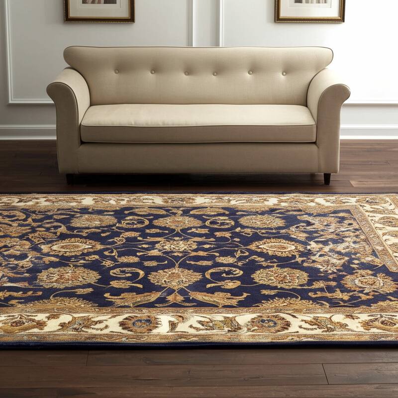 HomeRoots Oriental Traditional Rectangle Area Rug - 96.00 in. x 60.00 in.  x 0.50 in.