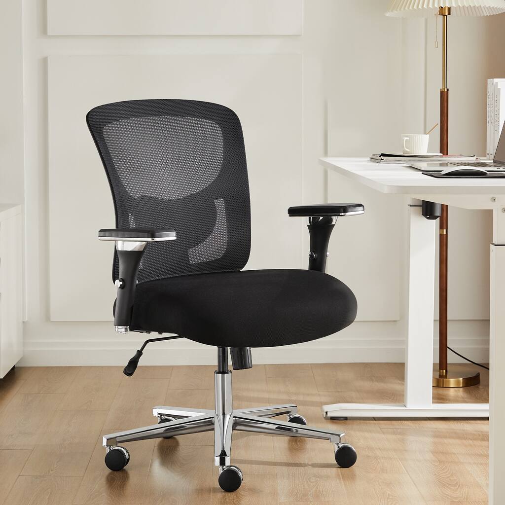 Ergonomic Office Chair,Heavy Duty Adjustable Computer Desk Chair with Armrests
