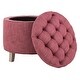 preview thumbnail 6 of 6, SAFAVIEH Amelia Tufted Rose Storage Ottoman