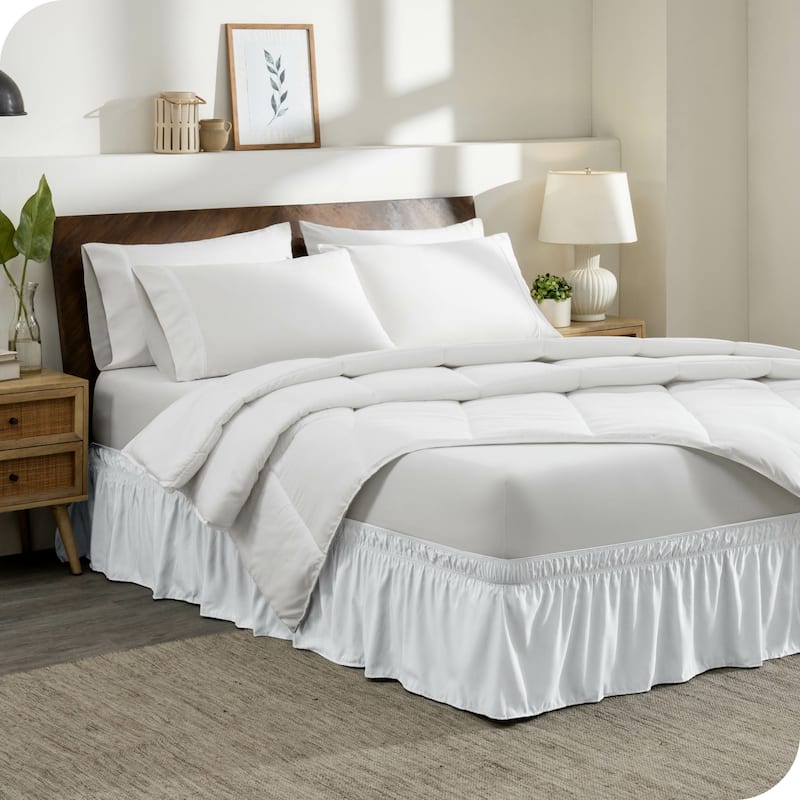 Bare Home Adjustable Wrap Around Bed Skirt