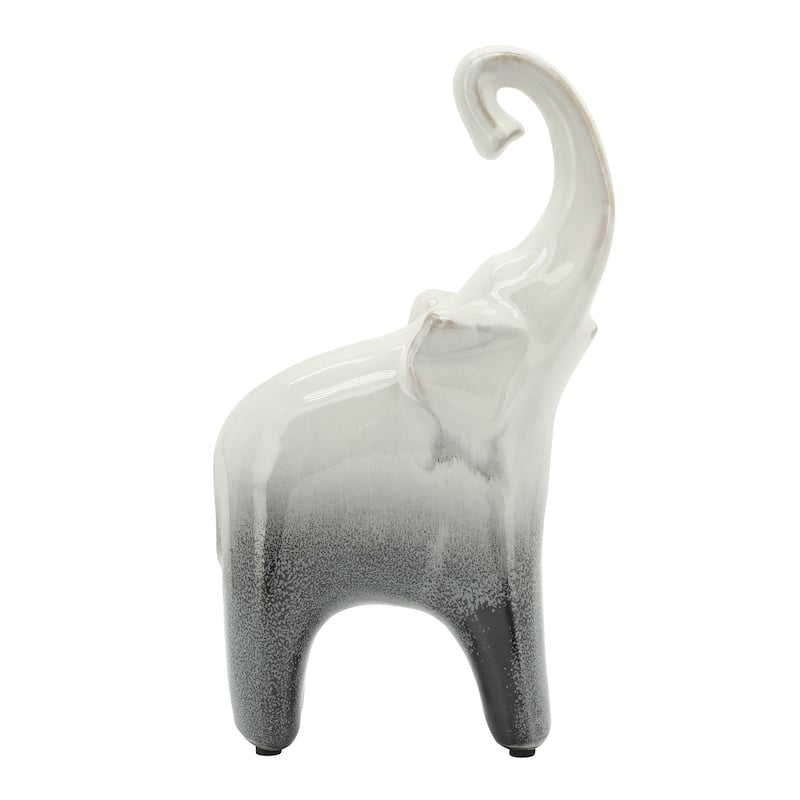 Sagebrook Home Ceramic Elephant Figurine - 6" x 3" x 11"