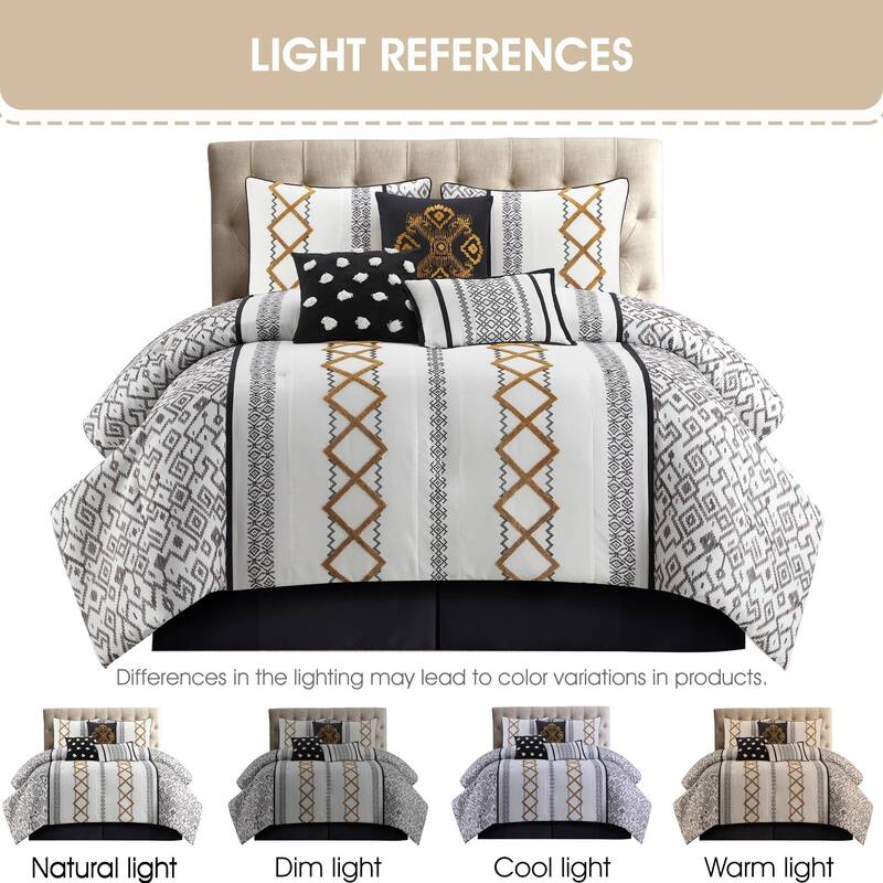 Nanshing Trina Embroidered 7-Piece Comforter Set