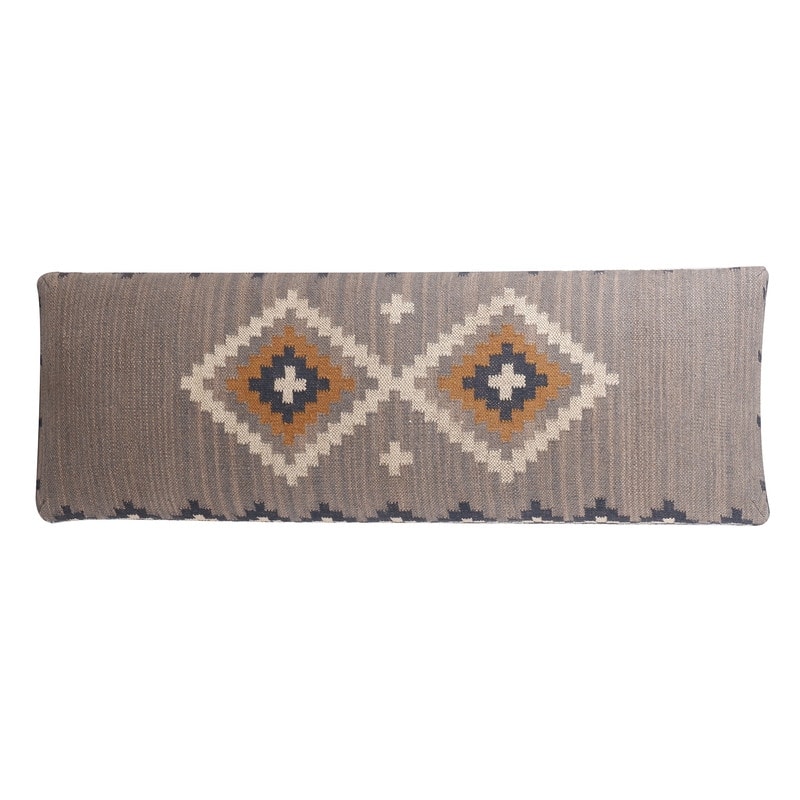 Handmade Kilim Upholstered Wooden Bench (India) - 48" W x 16" L x 18" H