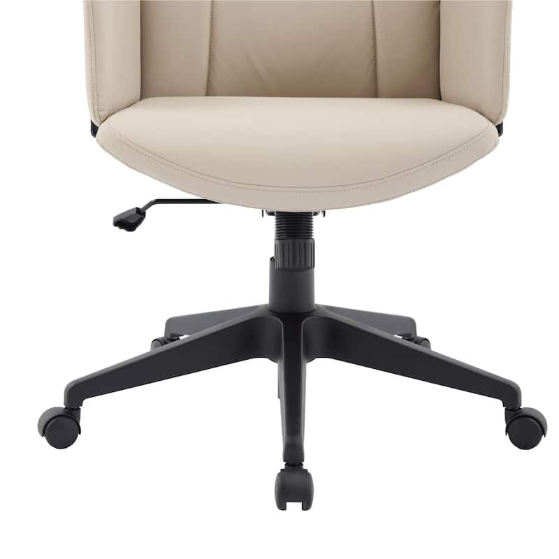 Infini Ergonomic Modern High Back Leather Executive Office Chair with Adjustable Height, Swivel, Padded Armrests & Iron Base