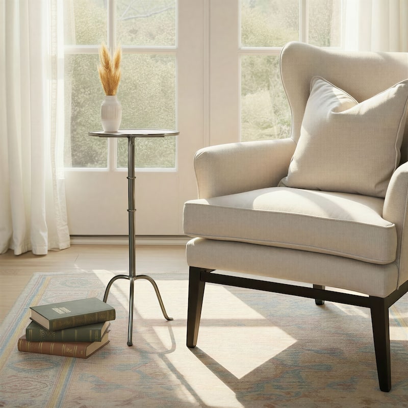 Round Metal Drink Table