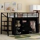 preview thumbnail 2 of 7, Twin Size Metal Loft Bed with Drawers, Storage Staircase & Small Wardrobe