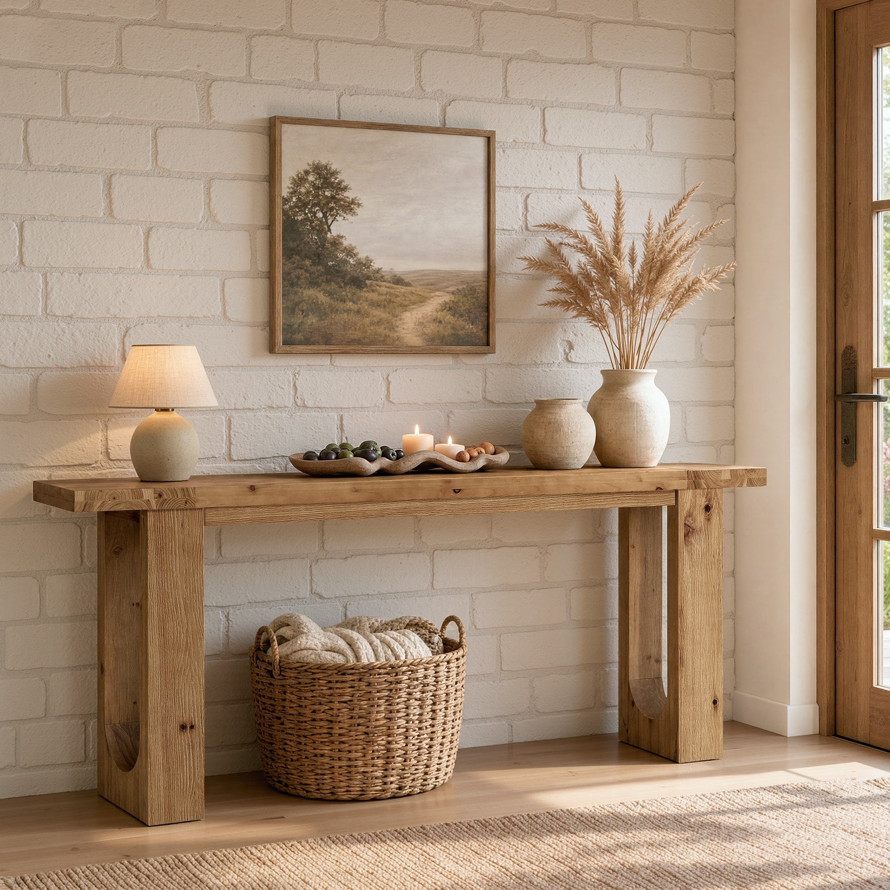 Long Narrow Console Table for Hallway, Living Room, Foyer