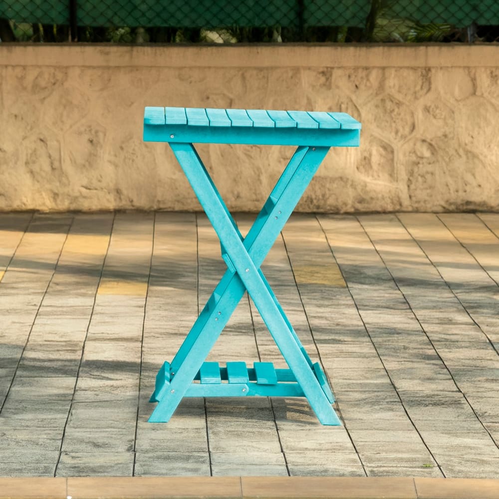 Summit Ridge Fully Assembled All-Weather Recycled HDPE Outdoor Folding Bar table