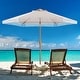 preview thumbnail 96 of 111, Autlaycil 7.5FT Patio Umbrella with Tilt and Crank Fringe +Khaki