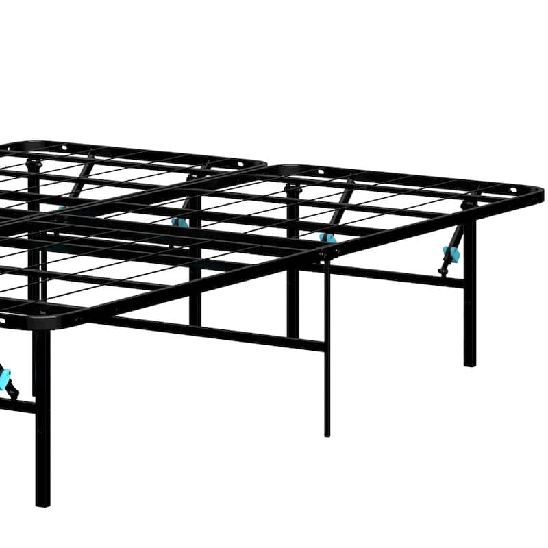 Black No Tool Assembly Foldable Bed Frame
