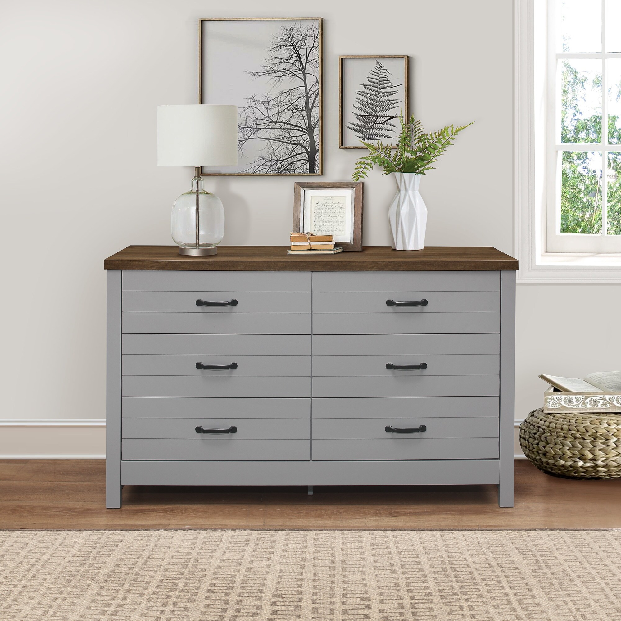 Farmhouse grey dresser discount