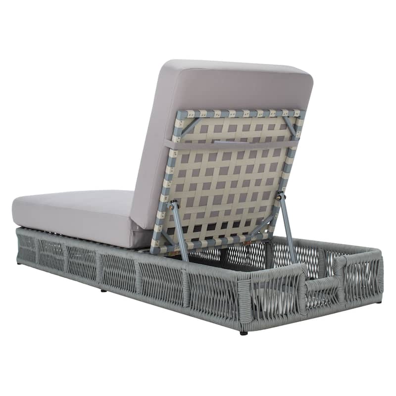 SAFAVIEH Outdoor Tinna Sun Lounger - 75"W x 25"D x 13"H