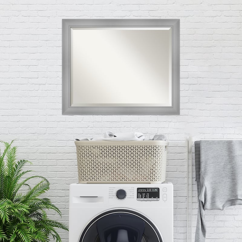 Beveled Wall Mirror - Flair Polished Nickel Frame
