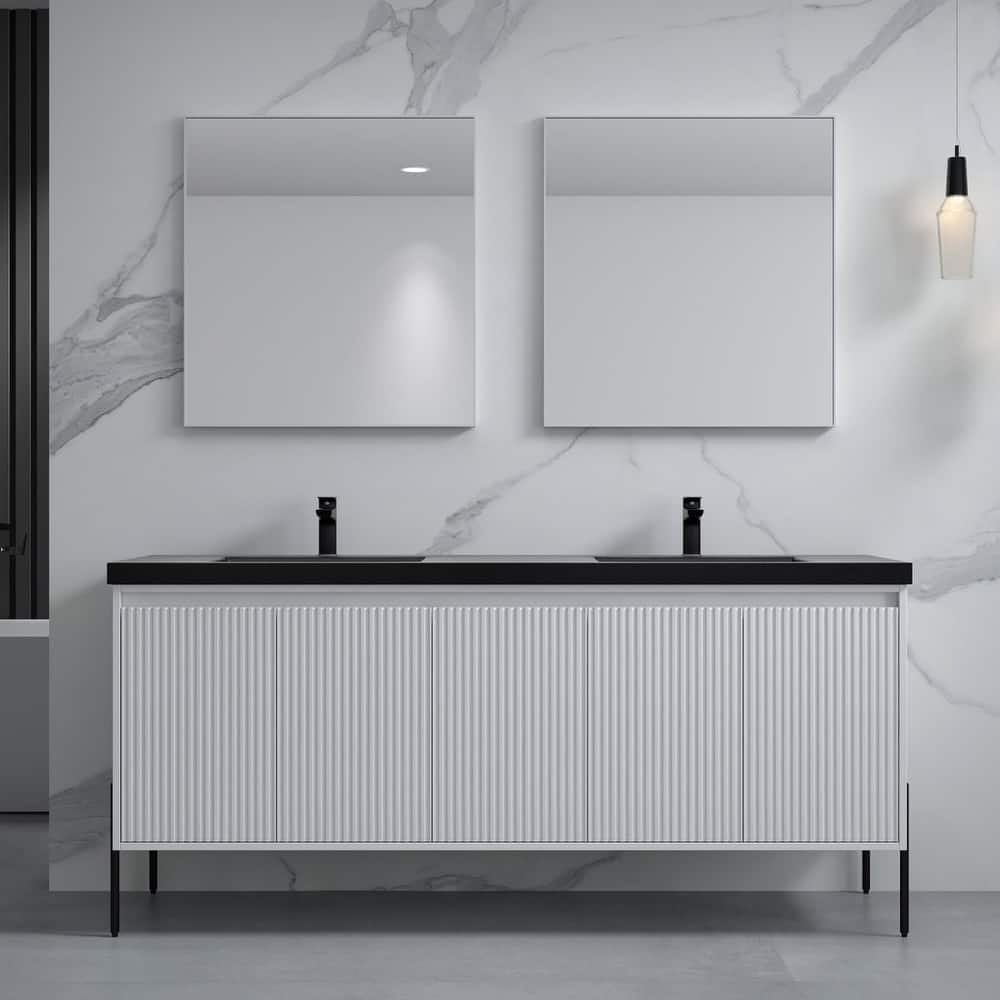 Ripple 72" Double Bathroom Vanity Set