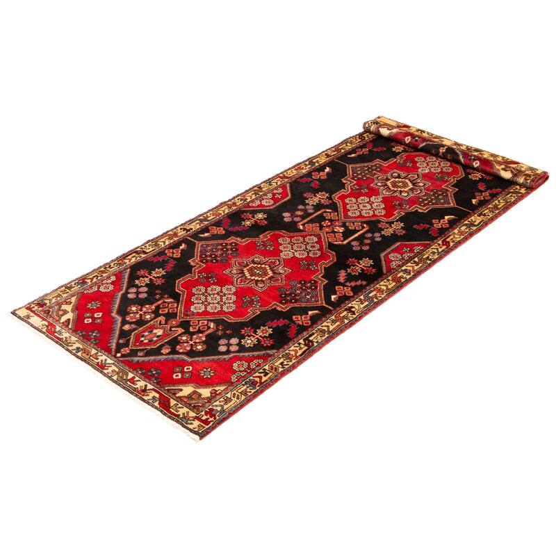 ECARPETGALLERY Hand-knotted Anadol Navy Wool Rug - 3'8 x 9'10