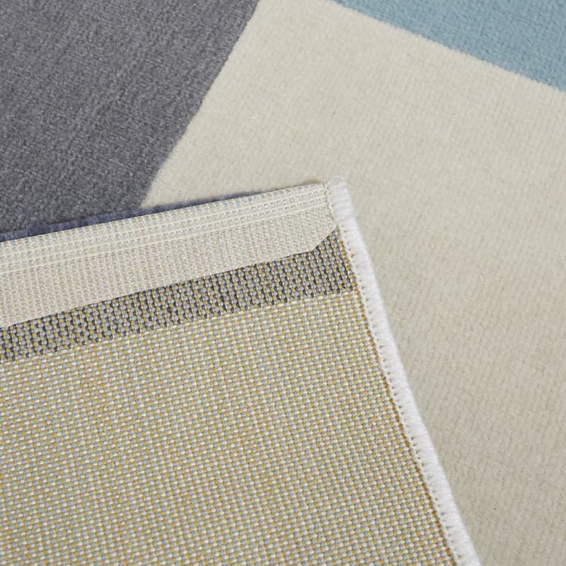 Bailey Mid-century Modern Striped Color Block Low-pile Area Rug