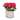 10" Pink Peony Flower Bouquet in White Basket - 10 in