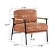preview thumbnail 24 of 63, 27.56" Modern Accent Chair with Plush Cushions, Metal Frame, and Wooden Armrest Design -for Living Room, Bedroom