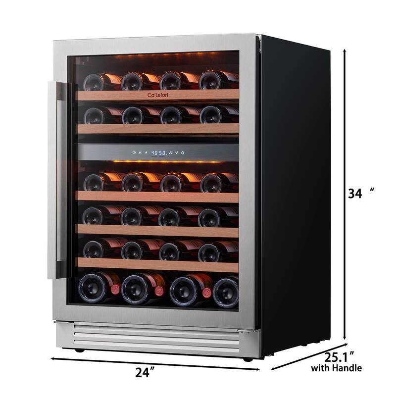 24 Inch 46 Bottle Built-in/ Freestanding Wine Cooler