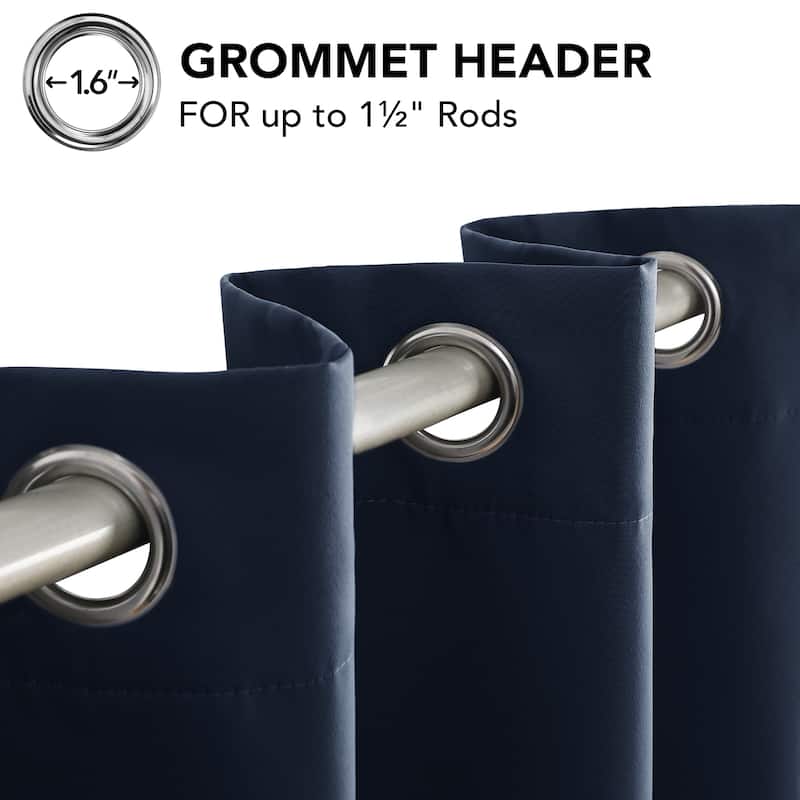 Deconovo Grommet 52 Width Curtains (2 Panel)