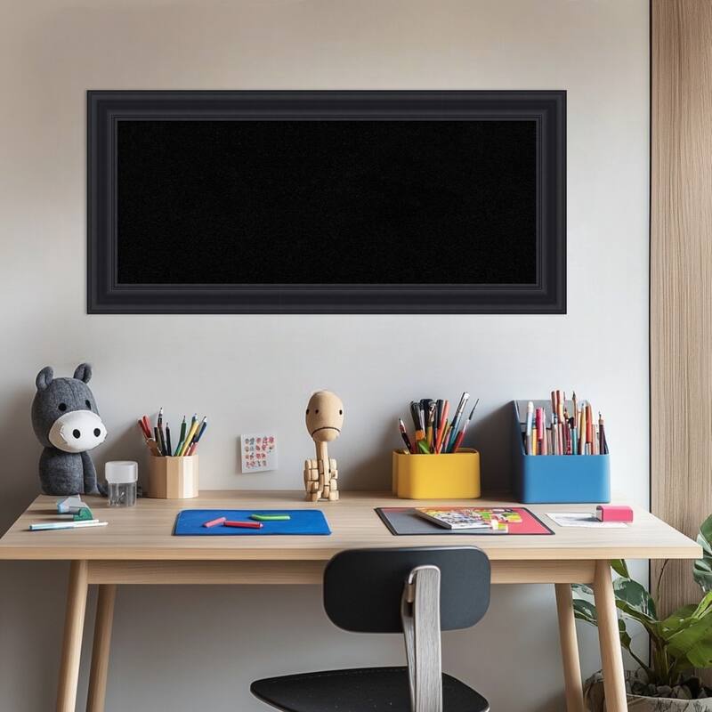 Dalat Black Framed Cork Board - Bulletin Board, Organization Board, Pin Board