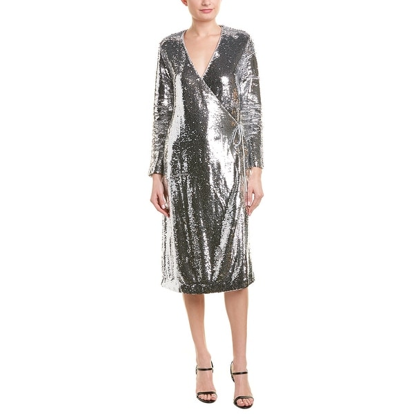 ganni wrap dress sale