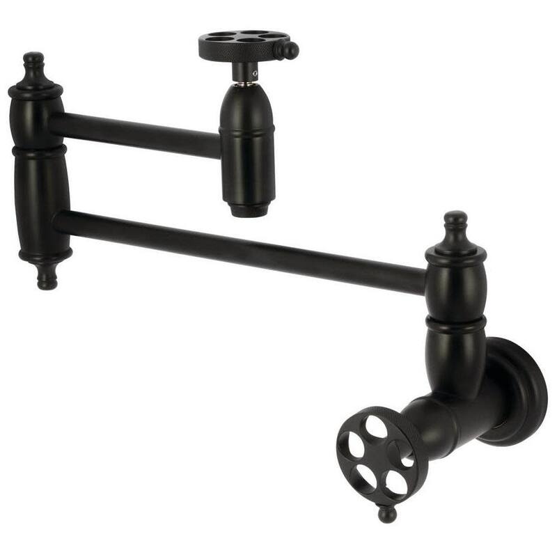Kingston Brass KS310.RKZ Wendell 3.8 GPM Wall Mounted Single Hole Pot - Matte Black